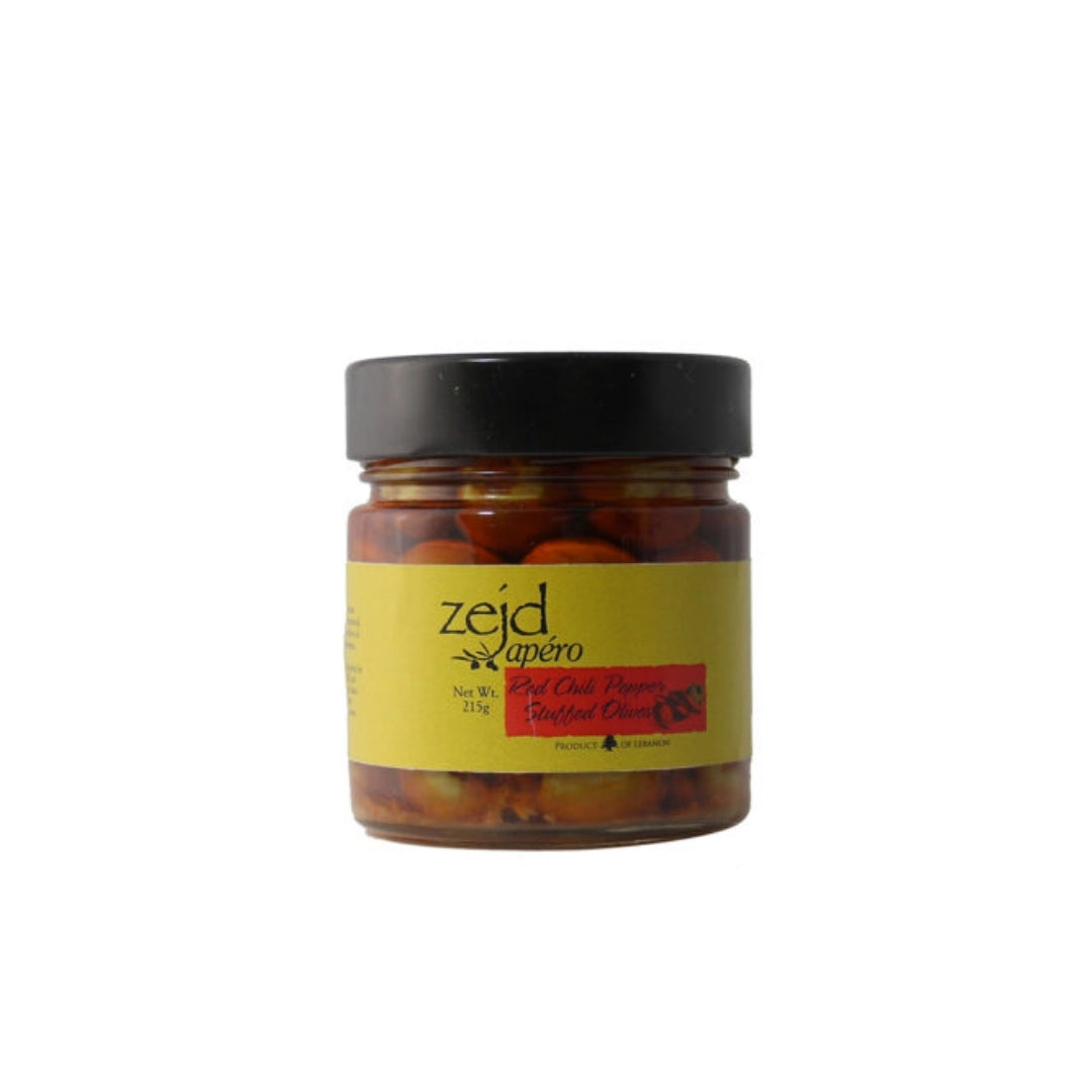Red Chili Pepper Stuffed Olives