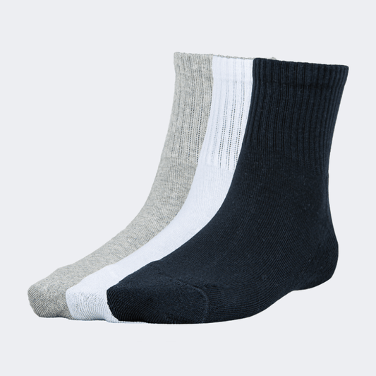 Top Ten Soft Unisex Lifestyle Socks Black/White/Grey - Medaid