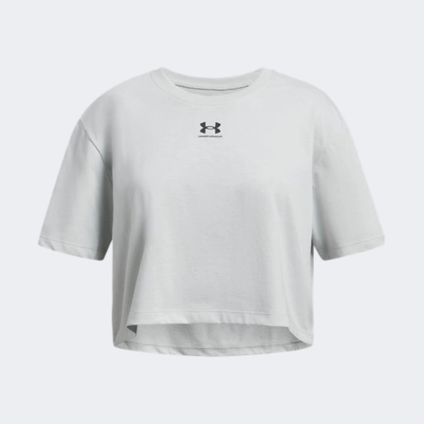 Under Armour Rival Girls Lifestyle T-Shirt Hydro Green/Black - Medaid