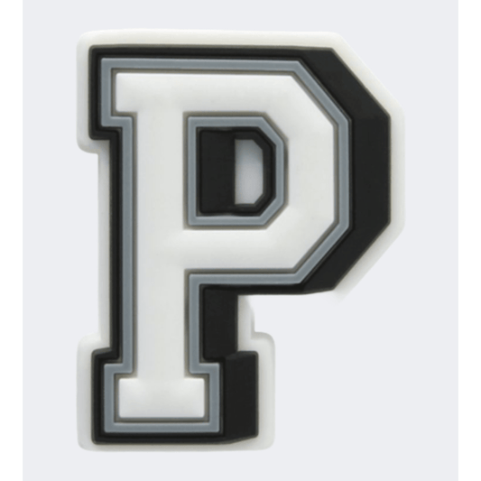 Crocs Letter P Unisex Lifestyle Pins White/Black/Grey - Medaid International