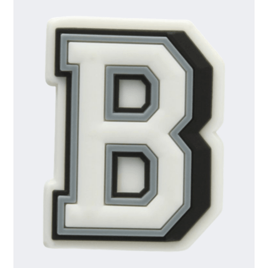 Crocs Letter B Unisex Lifestyle Pins White/Black/Grey - Medaid International