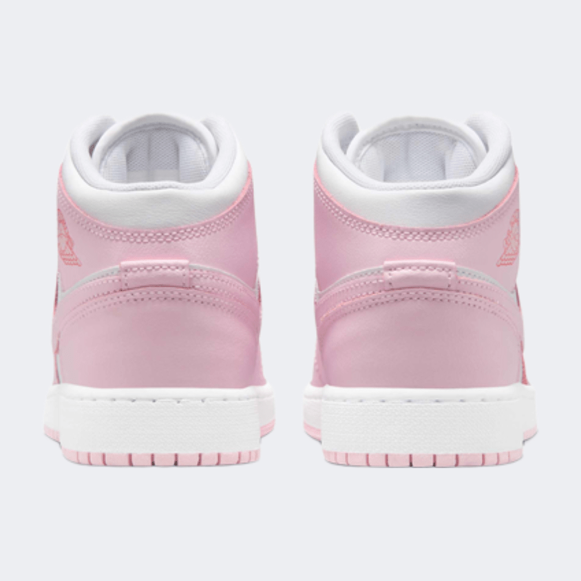 Nike Air Jordan 1 Mid Gs Girls Lifestyle Shoes Pink Foam - Medaid