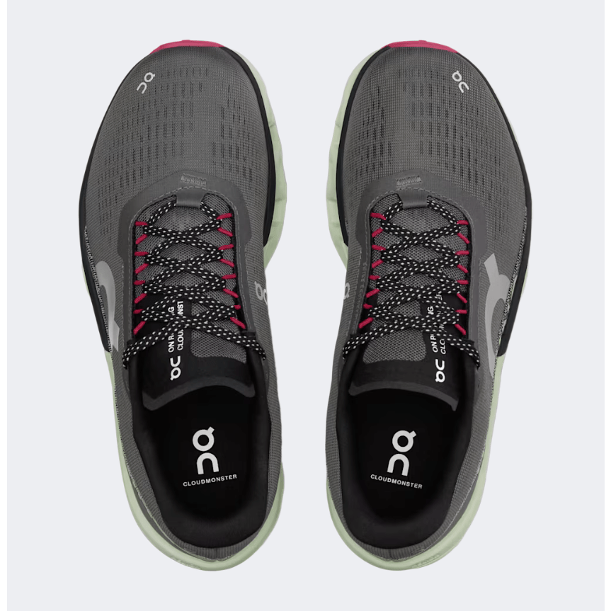 On Cloudmonster 2 Women Running Shoes Asphalt/Lima - Medaid