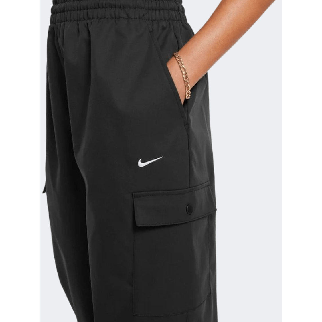 Nike Sportswear Cargo Girls Lifestyle Pant Black/White - Medaid