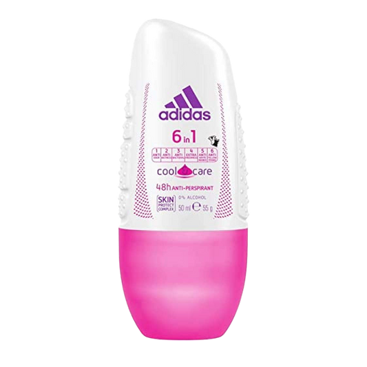 Adidas 6in1 Cool & Care Roll-On Deodorant For Her - 50ml - Medaid