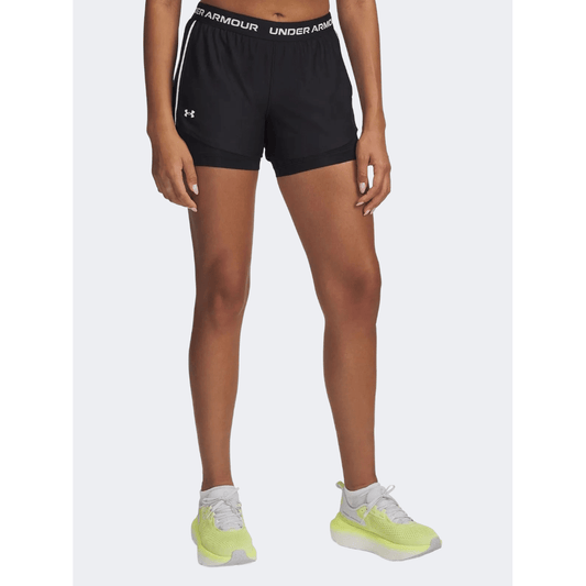 Under Armour Tech Play Up 2 In 1 Women Training Short Black - Medaid