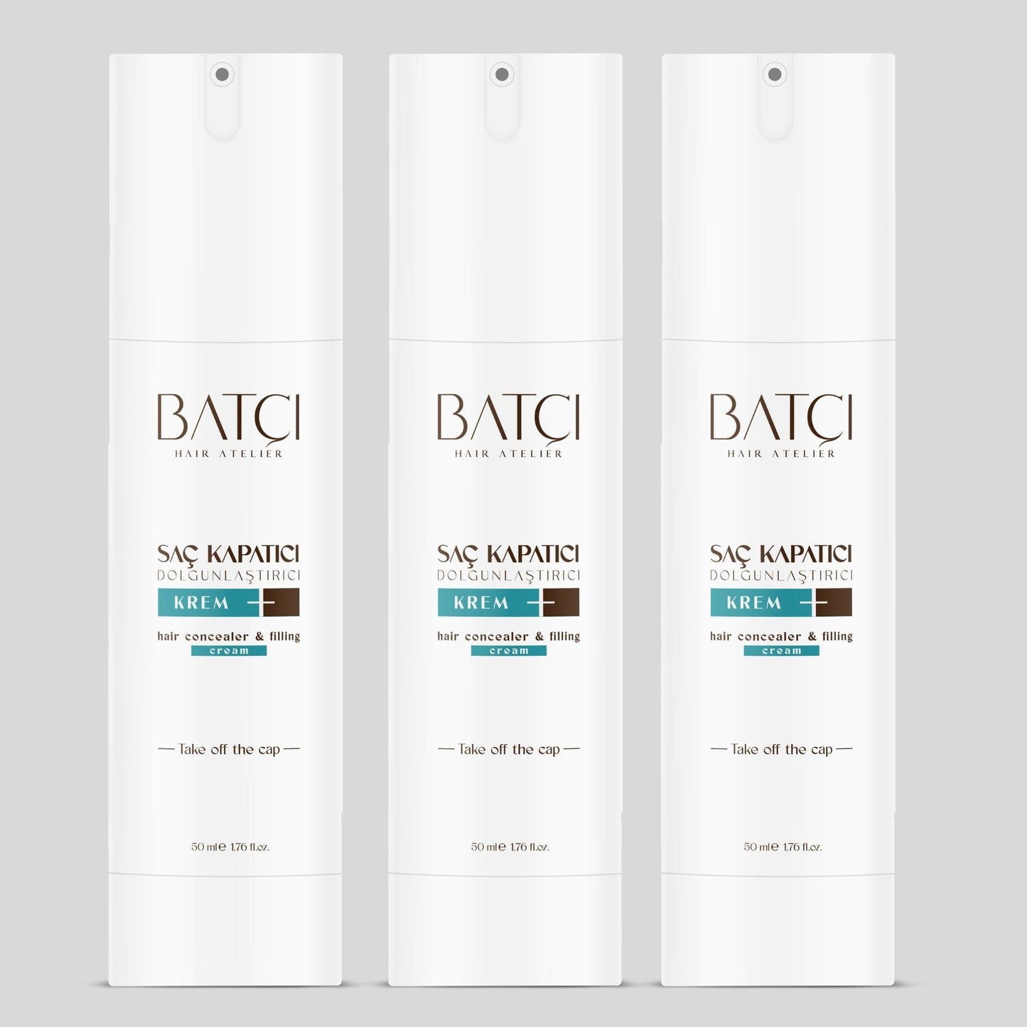 Batçı Hair Concealer Volumizer Liquid Cream 50 ml 3 Piece (1 Comb as a Gift) - Medaid International