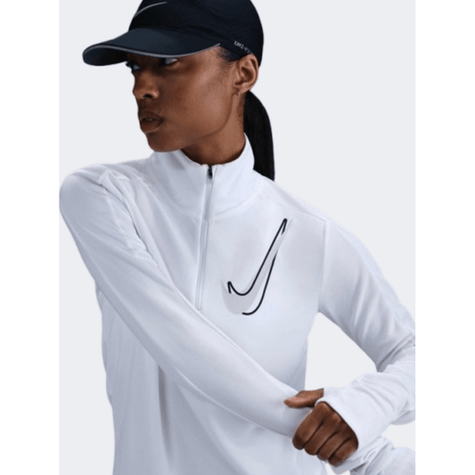 Nike Swoosh Women Running Long Sleeve White - Medaid