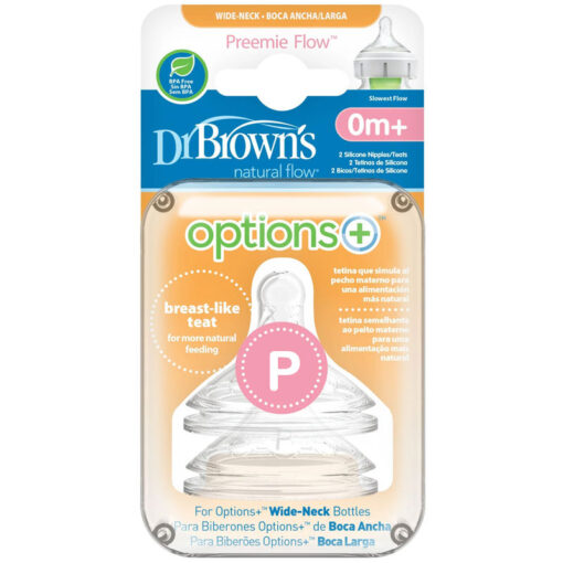 Dr Brown's Silicone Nipple Wide-Neck Options+ - Medaid