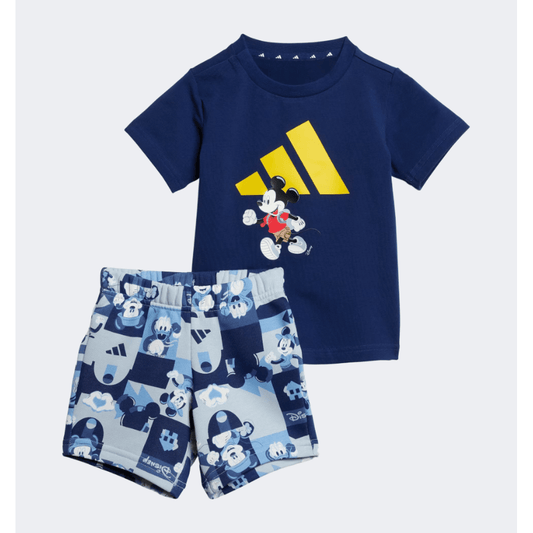 Adidas Disney Mickey Mouse Baby-Boys Sportswear Set Dark Blue/Yellow - Medaid
