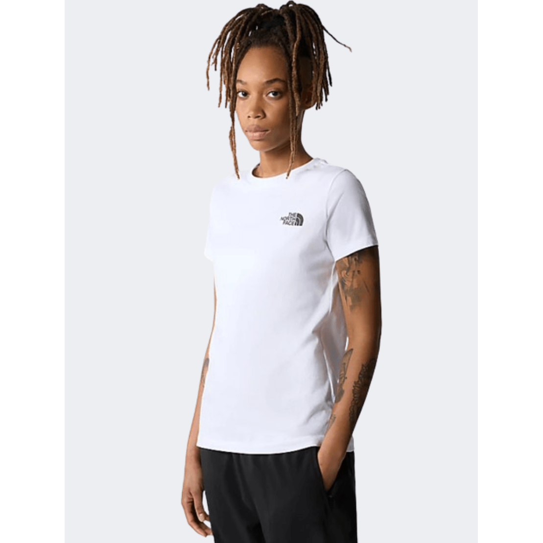 The North Face Redbox Slim Women Lifestyle T-Shirt White/Black - Medaid International