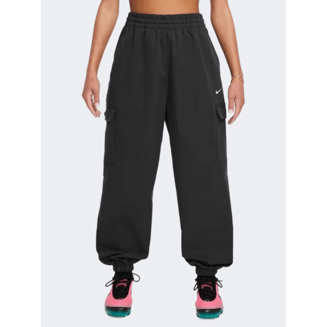 Nike Sportswear Cargo Girls Lifestyle Pant Black/White - Medaid