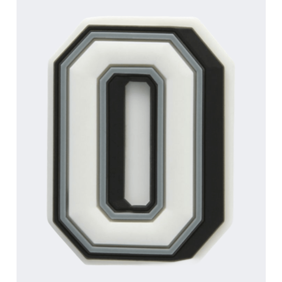 Crocs Letter O Unisex Lifestyle Pins White/Black/Grey - Medaid International