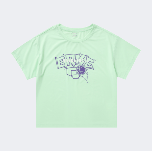 Erke Crewneck Kids-Boys Lifestyle T-Shirt Light Green - Medaid International