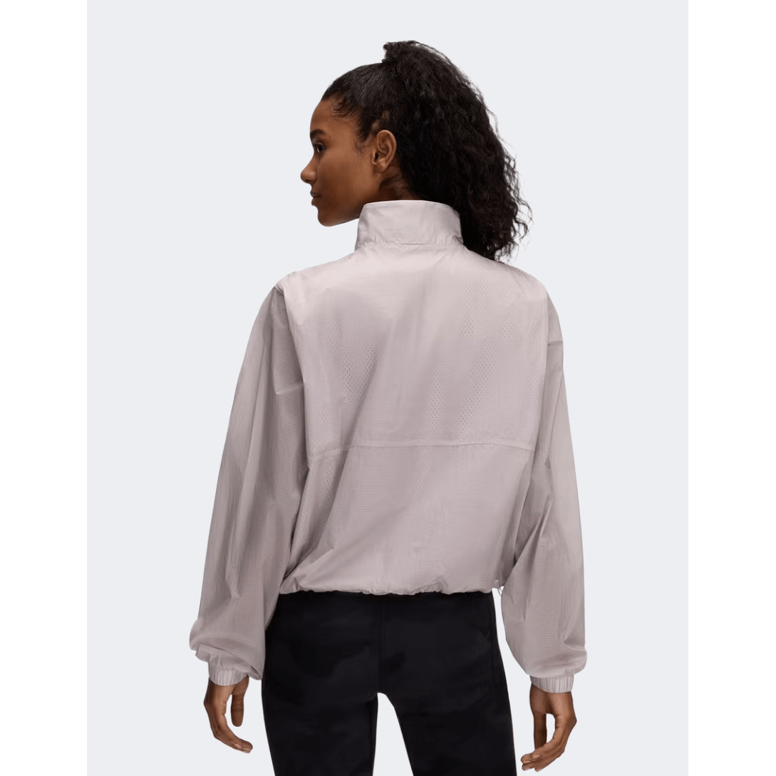 Under Armour Rival Woven Half Zip Women Lifestyle Long Sleeve Grey Dawn/Black - Medaid