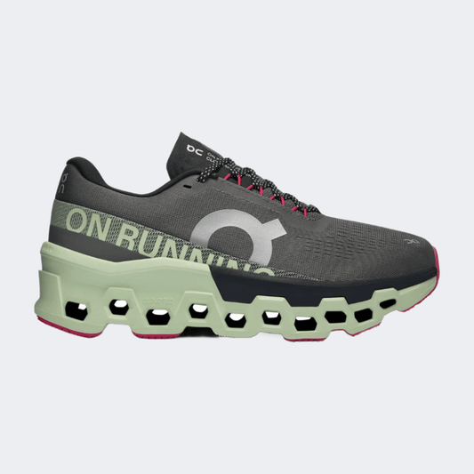 On Cloudmonster 2 Women Running Shoes Asphalt/Lima - Medaid