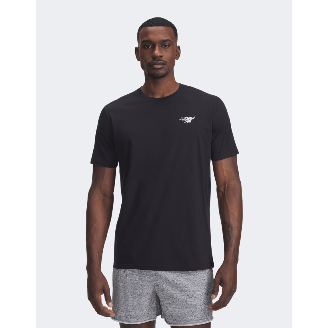 Under Armour Project Rock Truck Men Training T-Shirt Black/White - Medaid