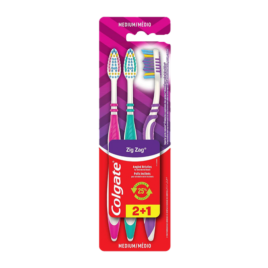 Colgate Zigzag Toothbrush - 3 Pcs - Medaid