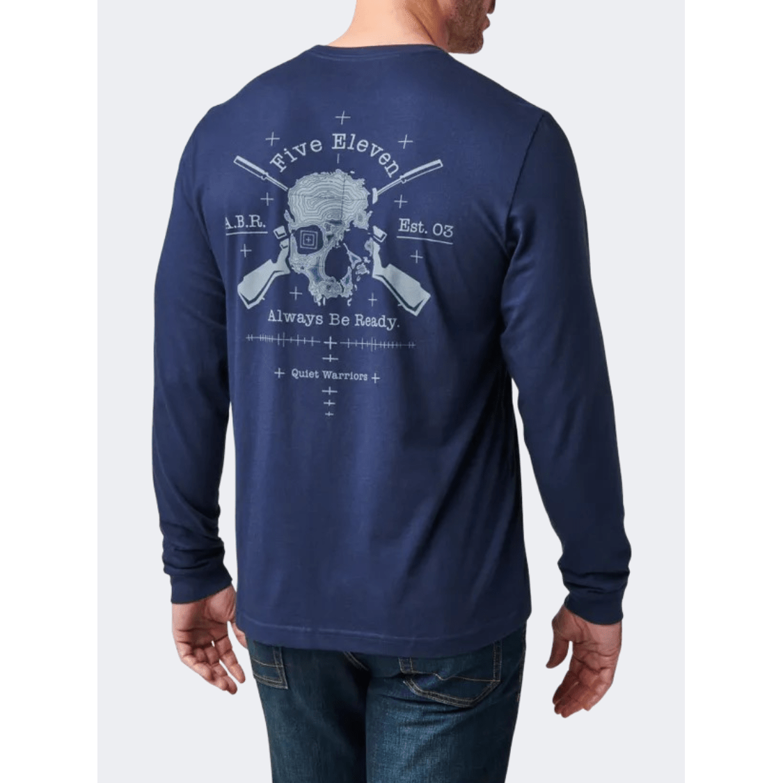 5-11 Quiet Warrior Men Tactical Long Sleeve Pacific Navy - Medaid