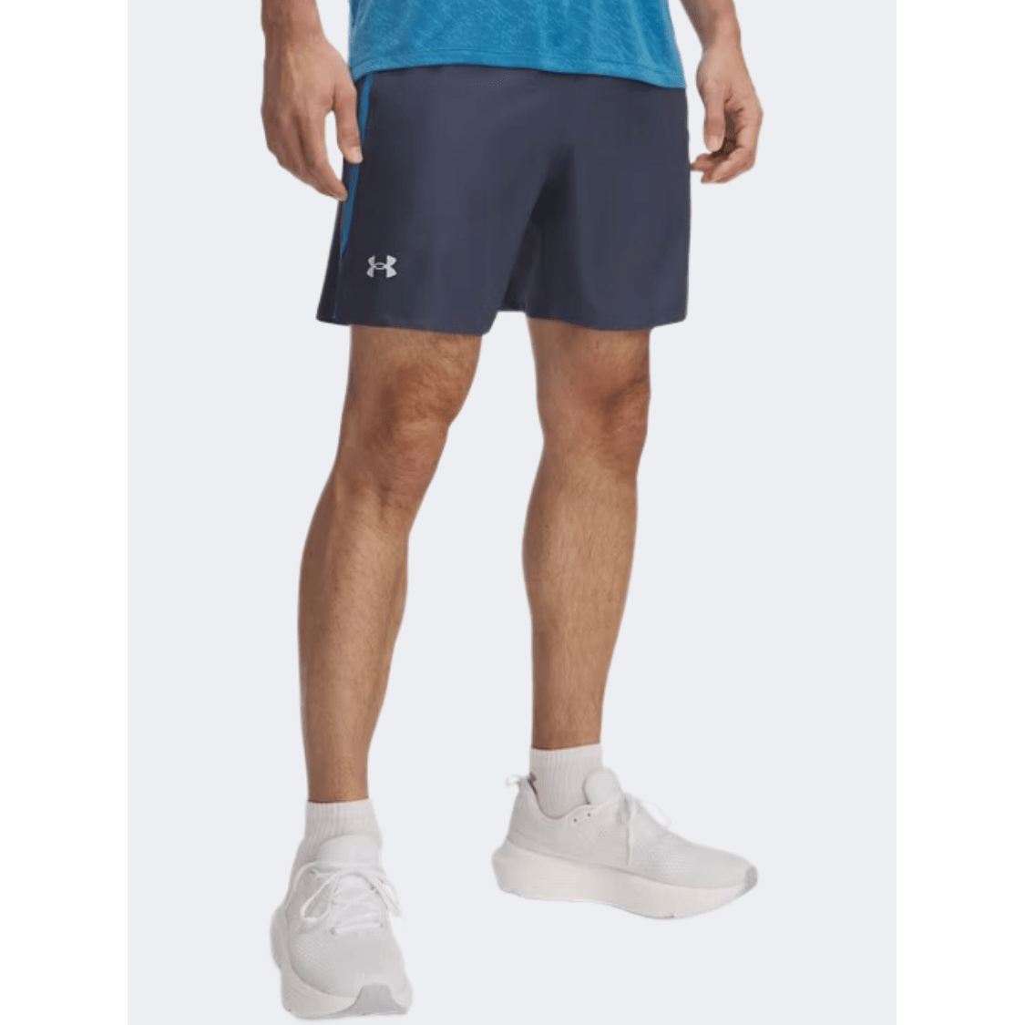 Under Armour Launch 7 Inch Men Running Short Grey/Blue/Reflective - Medaid
