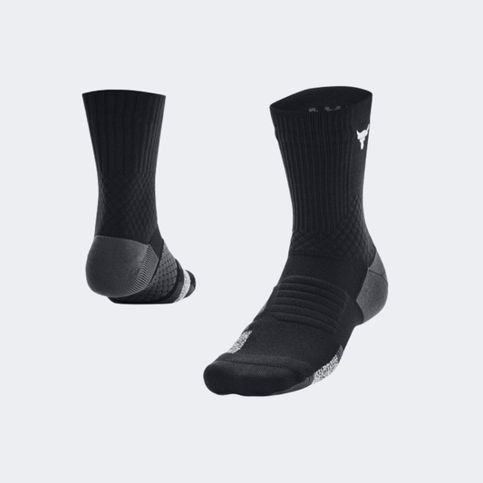Under Armour Project Rock Armourdry Playmaker Unisex Training Sock Black/Grey - Medaid