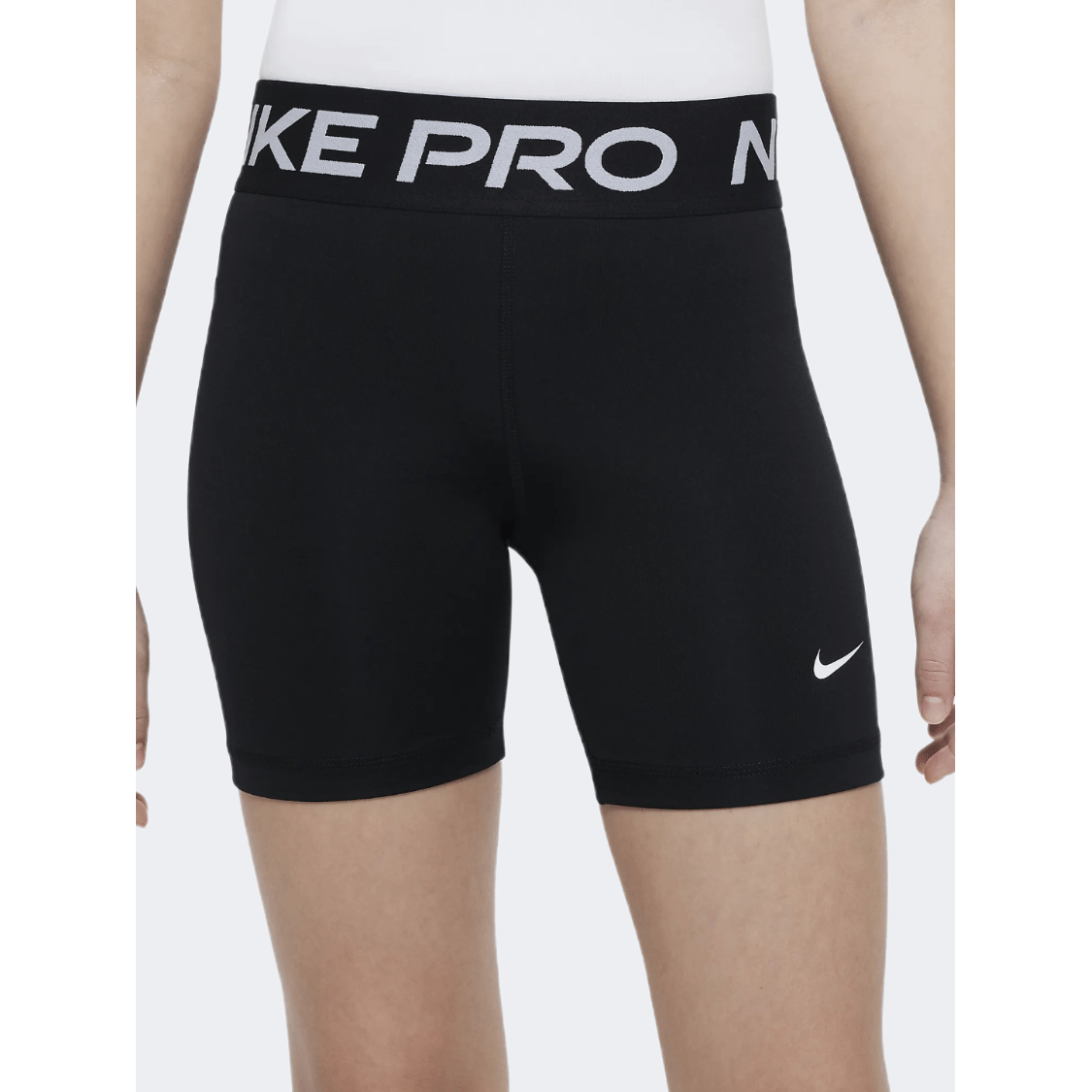 Nike Pro Df 5 Inch Girls Lifestyle Short Black/White - Medaid