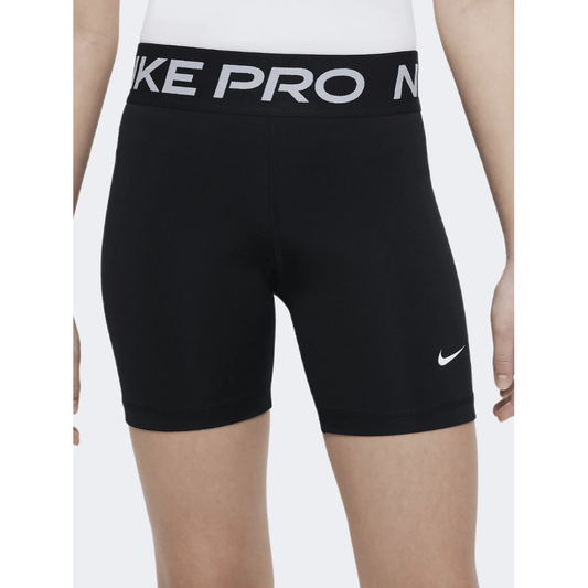 Nike Pro Df 5 Inch Girls Lifestyle Short Black/White - Medaid