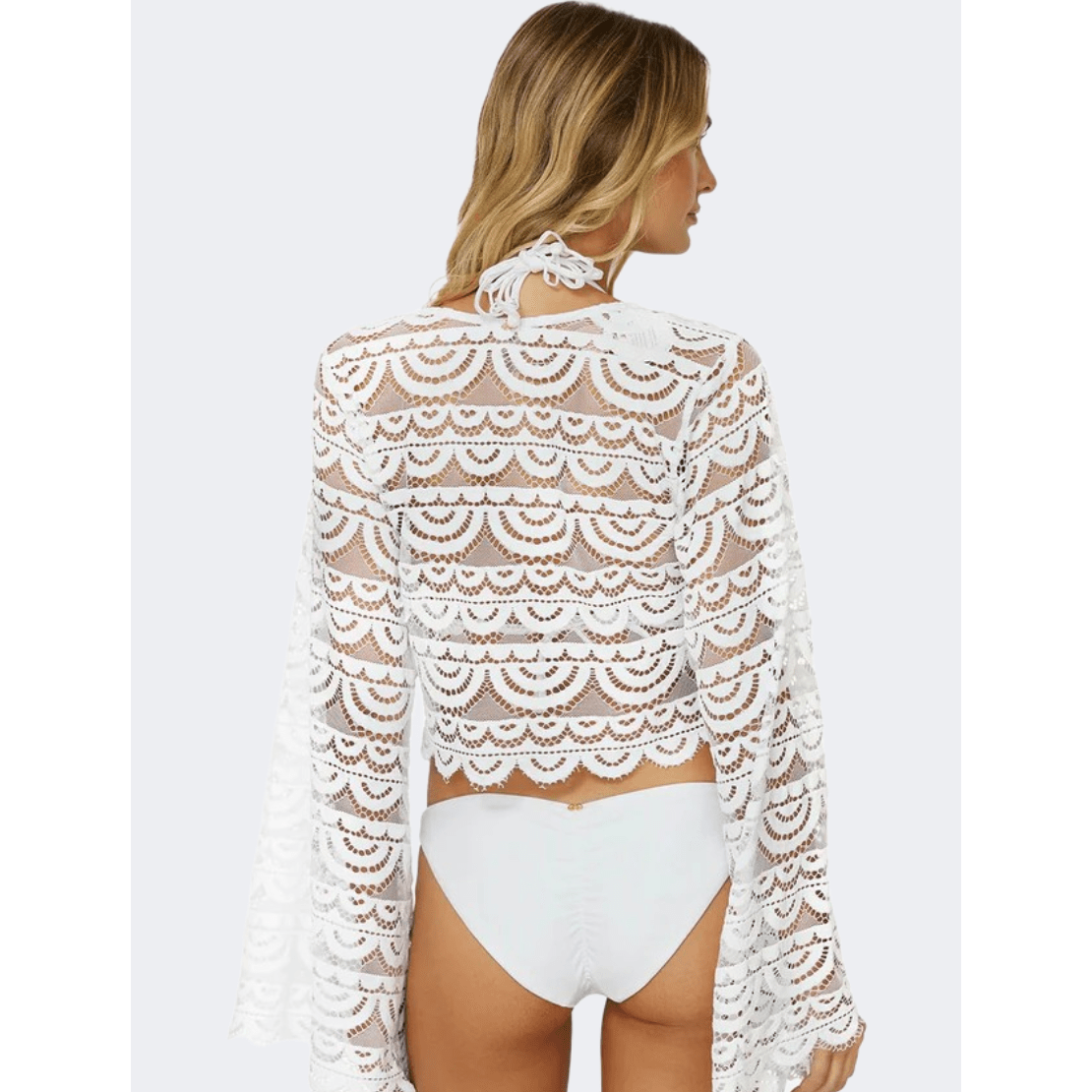 Pq Swim Water Lily Noah Top Women Beach Shirt White - Medaid