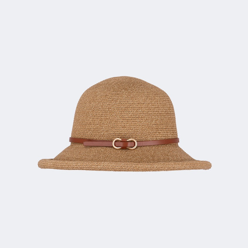 Oil And Gaz Stylish Women Beach Straw Hat Beige - Medaid