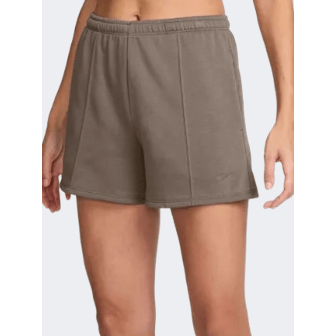 Nike Sportswear Chill French Terry Mid Rise 4 Inch Women Lifestyle Short Mink Brown - Medaid