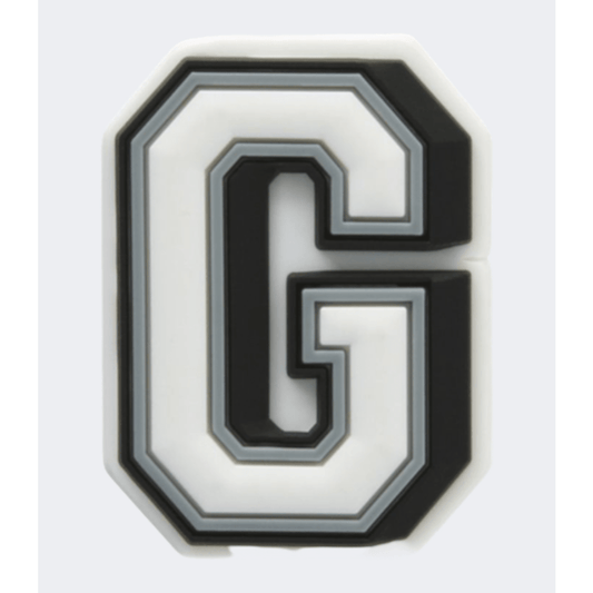 Crocs Letter G Unisex Lifestyle Pins White/Black/Grey - Medaid International