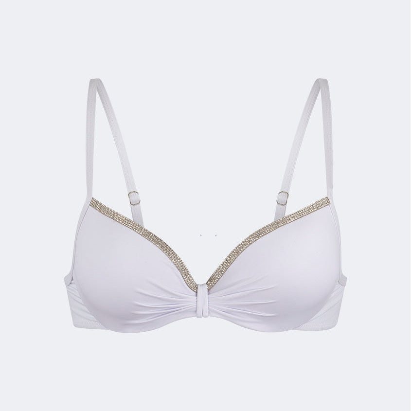 Oil And Gaz Stylish Women Beach Shelf Bra White - Medaid