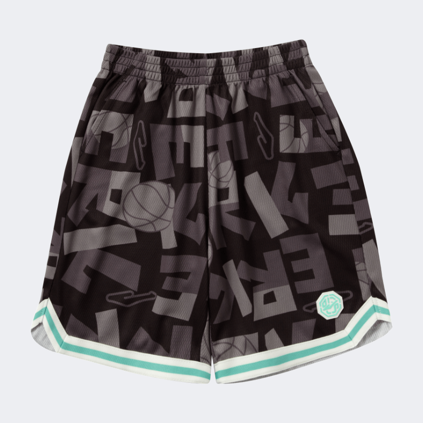 Erke Aop Kids-Boys Basketball Short Black - Medaid International