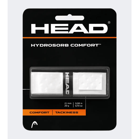 Head Hydrosorb Comfort Replacement Unisex Tennis Grip White - Medaid