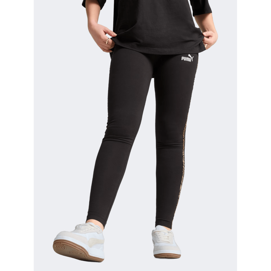 Puma Essentials Graphic Animal Women Lifestyle Tight Black - Medaid International