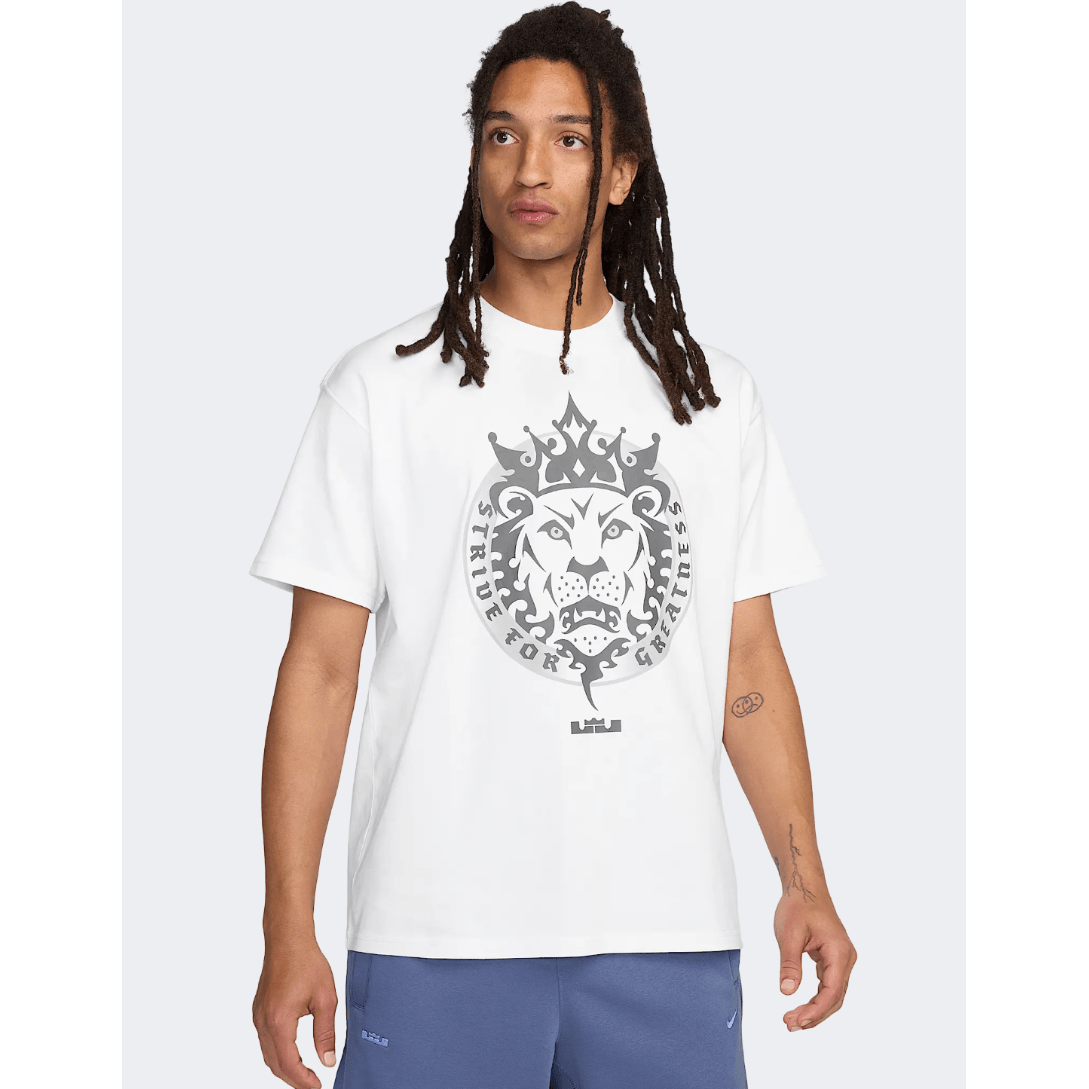 Nike Lebron James Max 90 Men Basketball T-Shirt White - Medaid