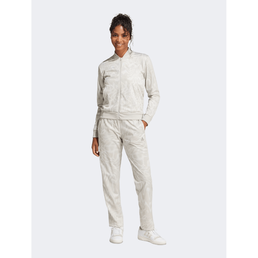 Adidas Essential 3 Stripes Women Sportswear Tracksuit Multicolor/Beige - Medaid