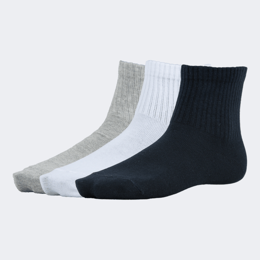 Top Ten Soft Unisex Lifestyle Socks Black/White/Grey - Medaid