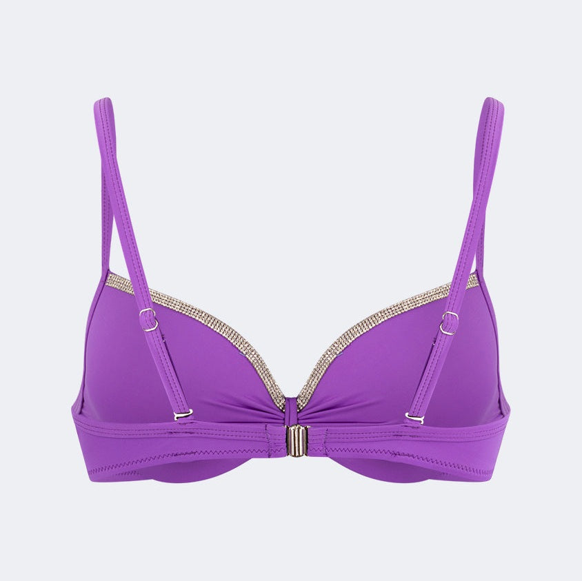 Oil And Gaz Stylish Women Beach Shelf Bra Purple - Medaid
