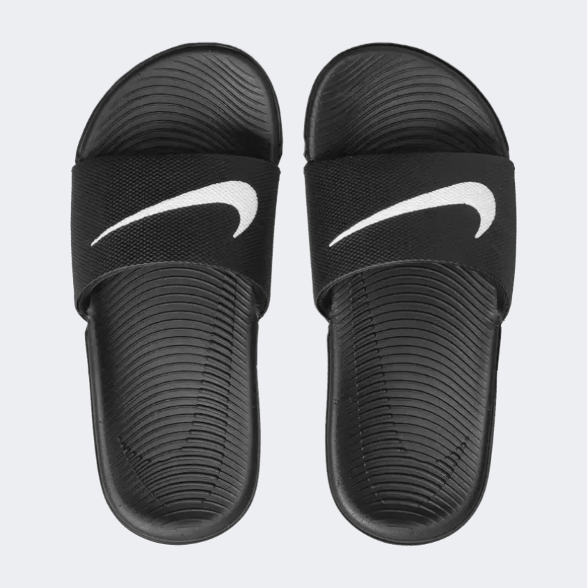 Nike Kawa Gs Boys Lifestyle Slippers Black/White - Medaid