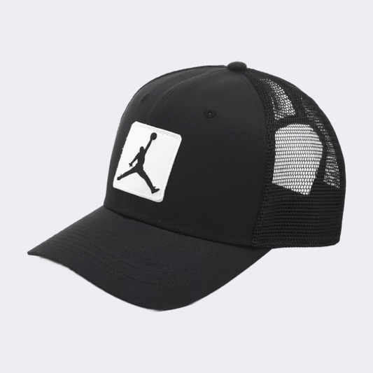 Nike Jordan Rise Structured Unisex Lifestyle Cap Black/White - Medaid