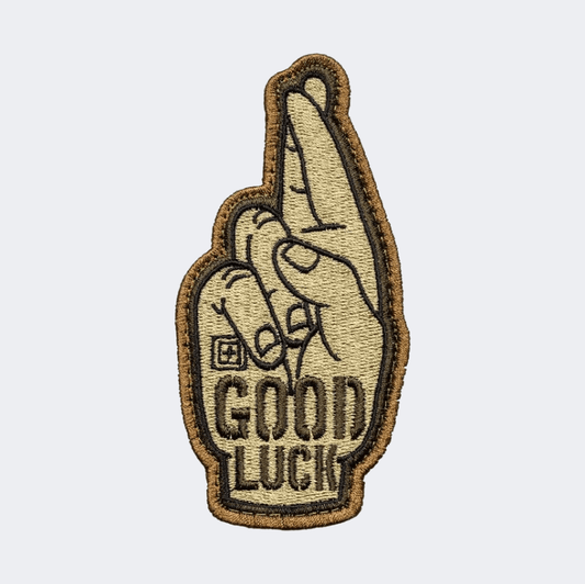 5-11 Good Luck 2.0 Tactical Patches, Tags And Stickers Brown - Medaid