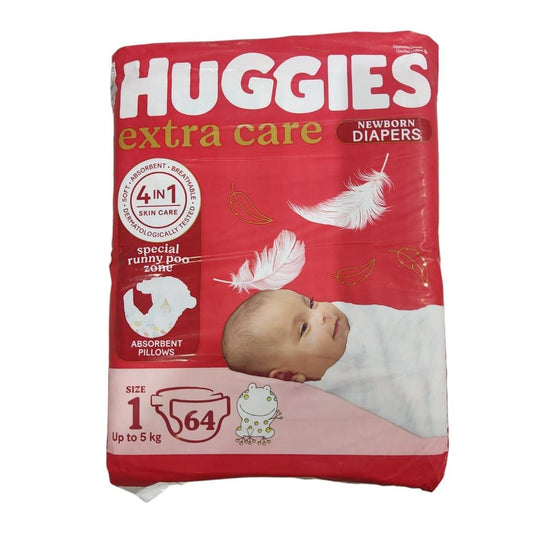 Huggies  N.1 (up to 5Kg) 64Pieces - Medaid