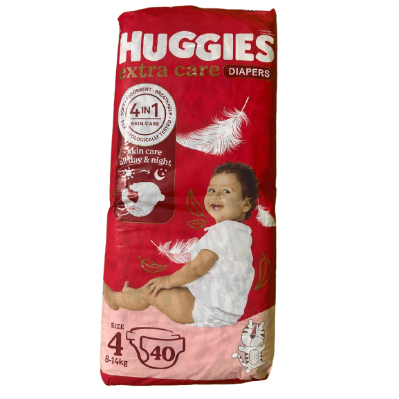 Huggies  N.4 (8-14Kg) 40Pieces - Medaid