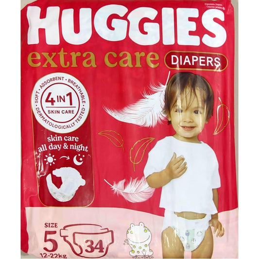 Huggies  N.5 (12-22Kg) 34Pieces - Medaid