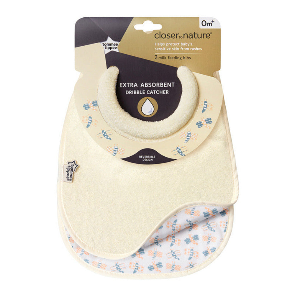 Tommee Tippee Feeding Bibs 2 Pieces 0m+ - Beige - Medaid