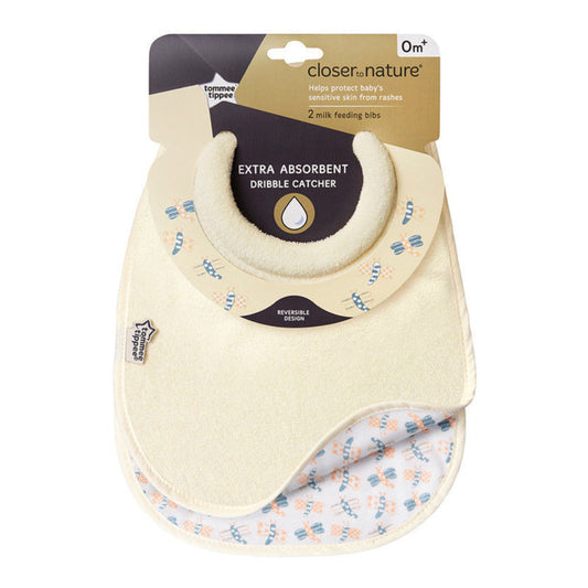 Tommee Tippee Feeding Bibs 2 Pieces 0m+ - Beige - Medaid