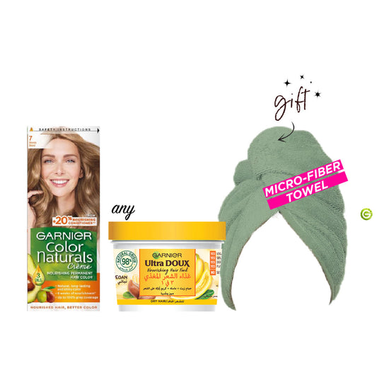 Garnier Hair Color And Care Bundle 15% Off + Free Fiber Towel - Medaid