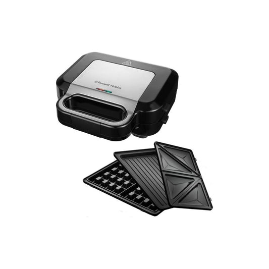 Russell Hobbs Multifunctional 3-in-1 Sandwich Maker, Waffle Iron, Contact Grill - Medaid