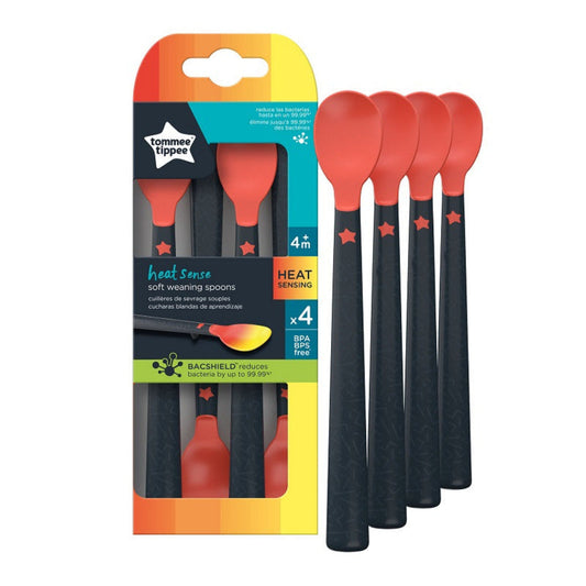 Tommee Tippee Heat Sense Soft Weaning Spoons 4m+ (x4) - Medaid